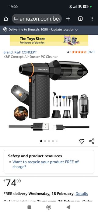 Мини духалка и прахосмукачка  K&F CONCEPT