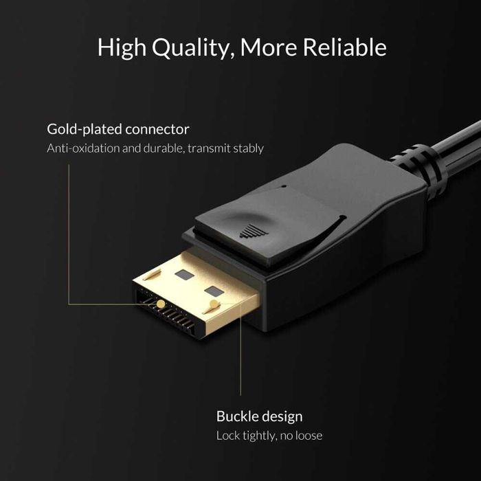 Cablu DisplayPort tata - tata laptop pc suporta audio 4K 60Hz - 2m