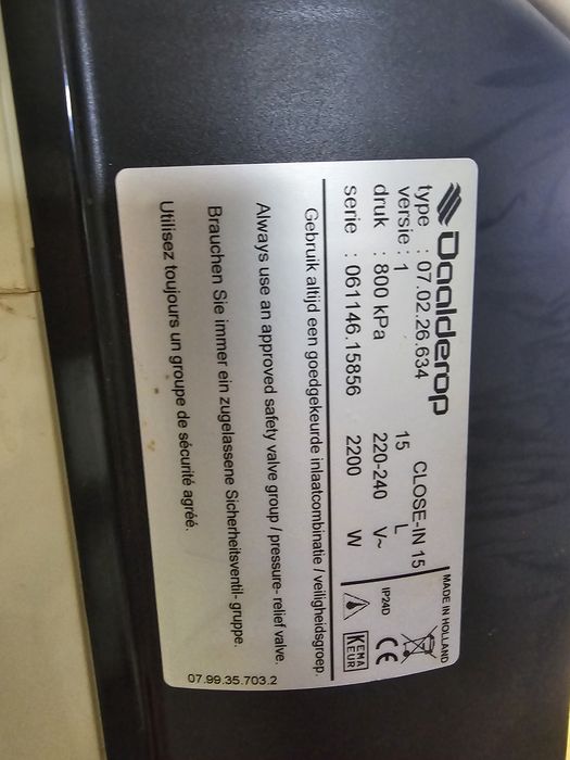 Boiler Electric 15 Lit.
