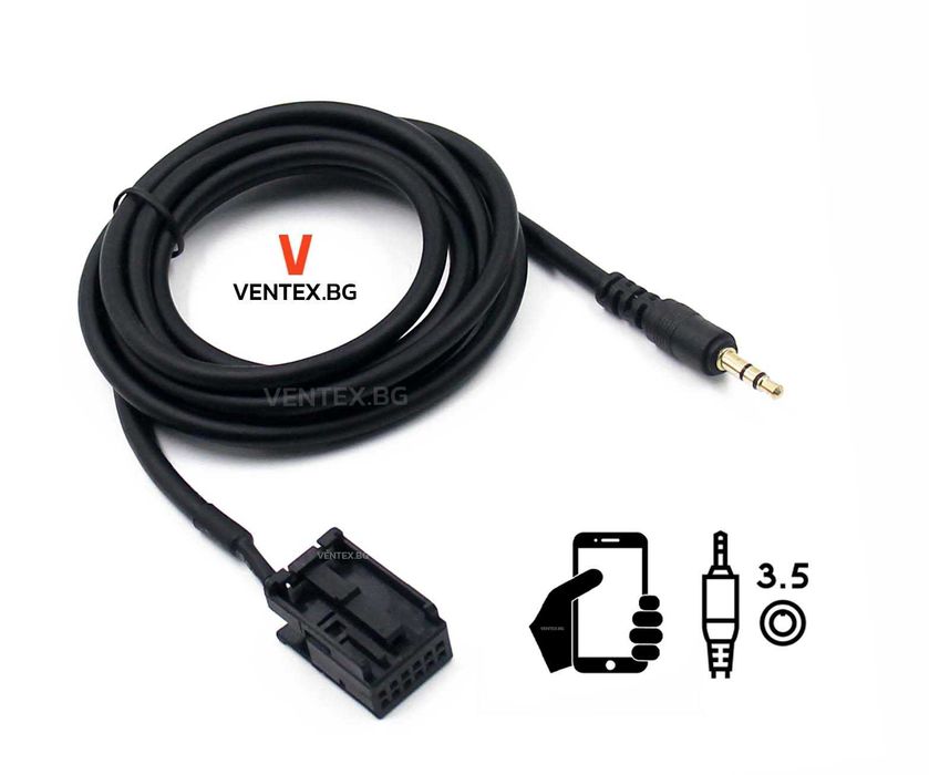 AUX аудио кабел за Opel CD30-MP3 CDC40 CD70 DVD90 аукс за опел радио