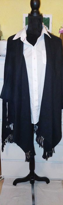 Capa neagra grosuta office eleganta