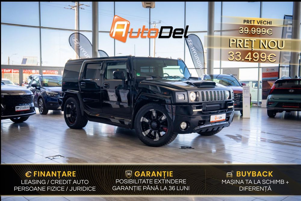 Hummer H2 6.0 V8 Supercharged "GT Black Edition" /  NOS / HIFONICS / Trapă