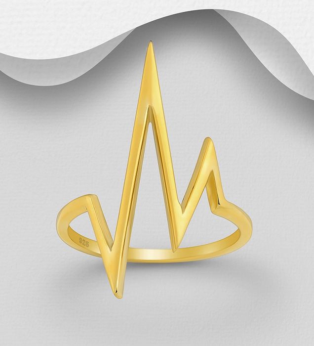 Inel din argint placat cu aur de 18k