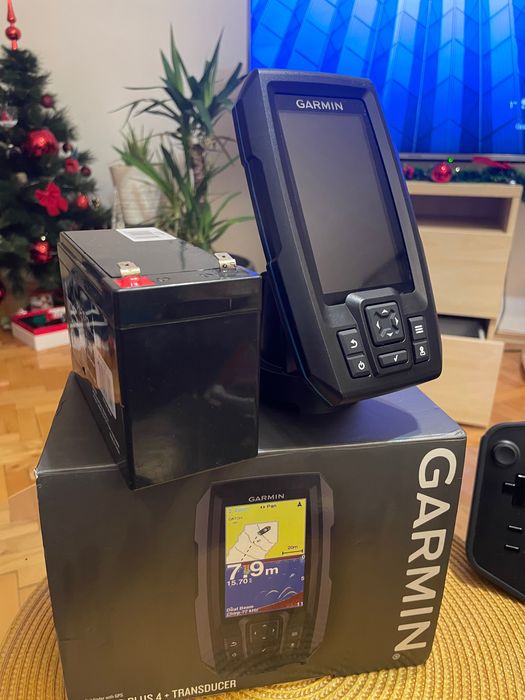 Garmin Striker Plus 4 Fishfinder с GPS + Трансдюсер +Батерия 12V 7.2Ah