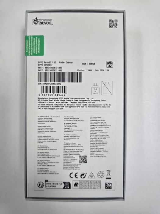 Telefon mobil Oppo Reno12 F, 8GB RAM, 256GB, 5G, Amber Orange -P-