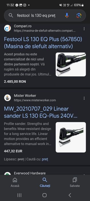Festool Duplex LS 130 EQ slefuitor liniar plinta
