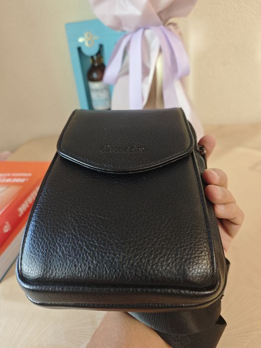 Кожаная сумка Cantlor, барсетка