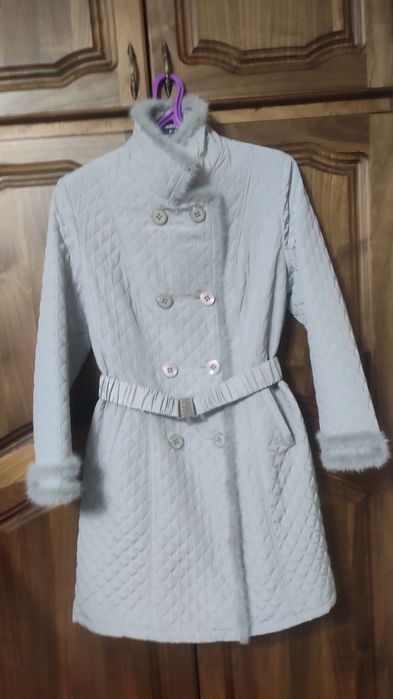 Полупальто с норковыми вставками. Размер 50.