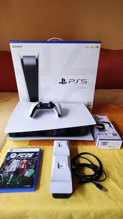 PS5 Disk Edition / Конзола Playstation 5 Disc Edition 825GB White CFI-1116A + FC26 +  Докинг Станция + Контролер DualSense