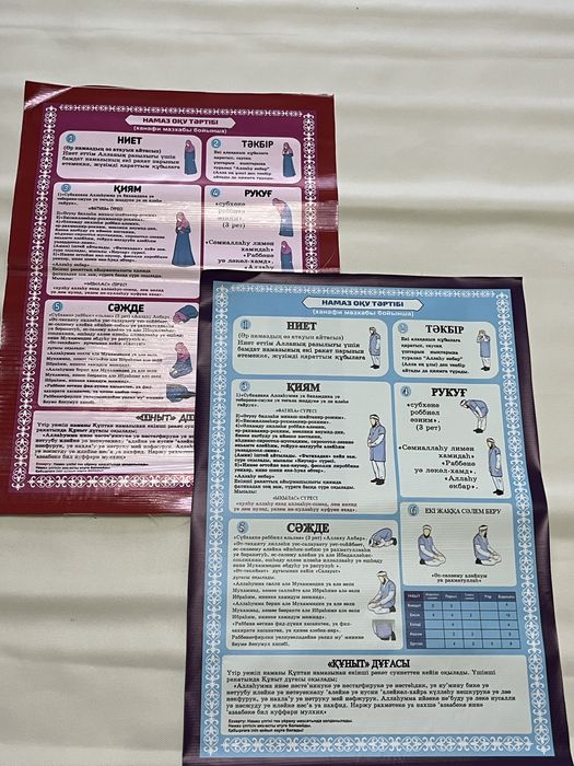 Бейнелі жайнамаз (намаз оқу тәртібі )