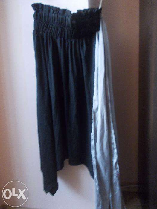 fusta neagra cu talie inalta si centura inclusa