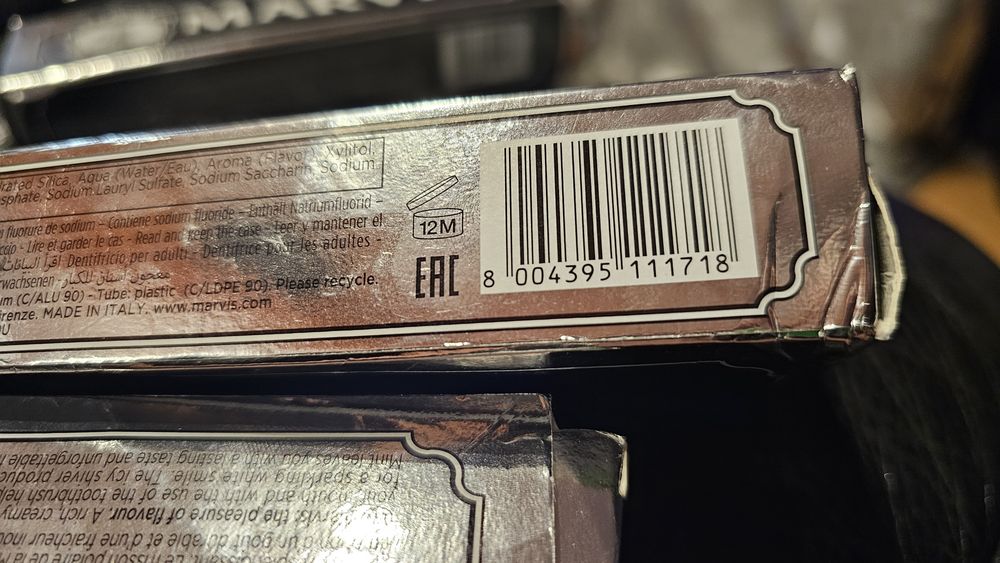 3 бр Луксозна италианска избелваща паста за зъби Marvis Whitening Mint в стандартната голяма опаковка от 85 ml