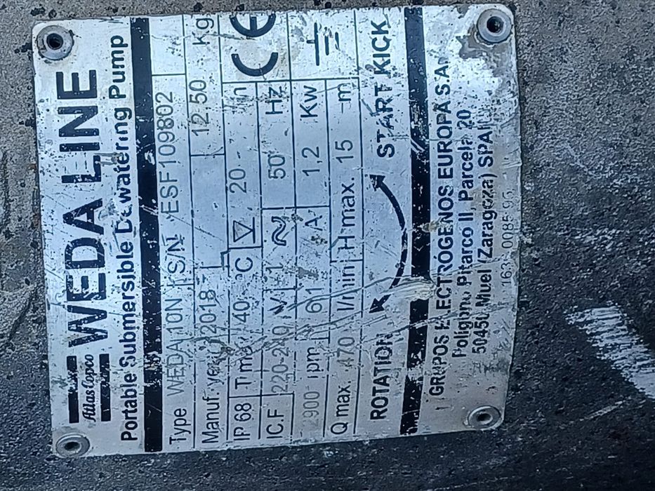 Pompa submersibila Atlas Copco Weda D 10 N