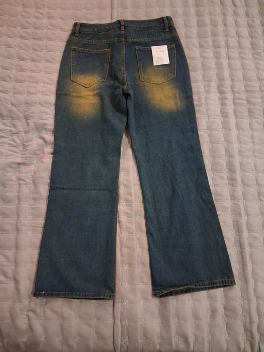 Модные джинсы y2k расклешенные