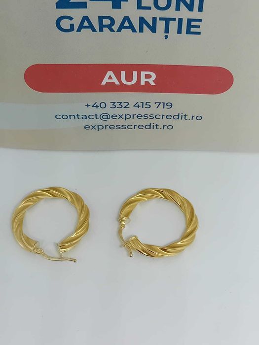 Cercei aur 18k 2.95g (33159/30 Pacurari 2) Garantie 2 ani!