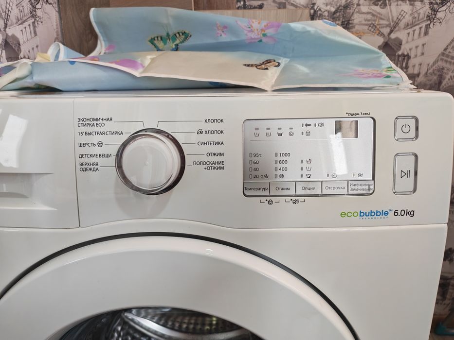 Стиральная машина 6-кг Samsung-art WW 60J3063LWULD 6 Ecobubble