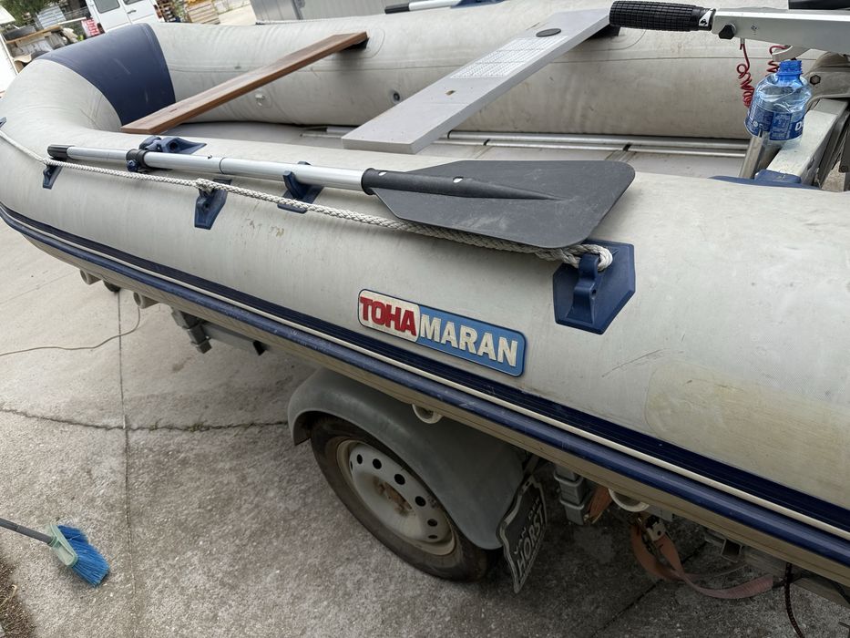 Лодка Tohamaran 3,80м с 5кс 4т мотор и колесар