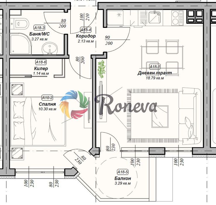 Панорамен двустаен апартамент м-т Пчелина