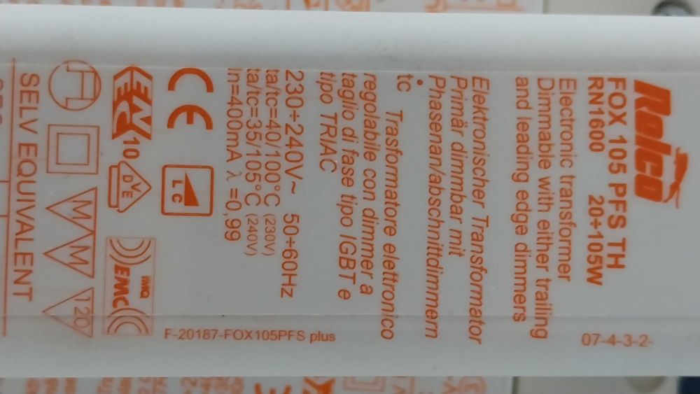 Продавам комплект трафове с лунички и осветителни тела за вгаждане