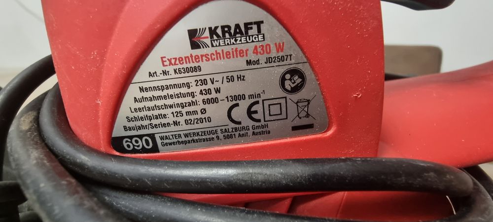 Ексцентричен електрически шлайф Kraft