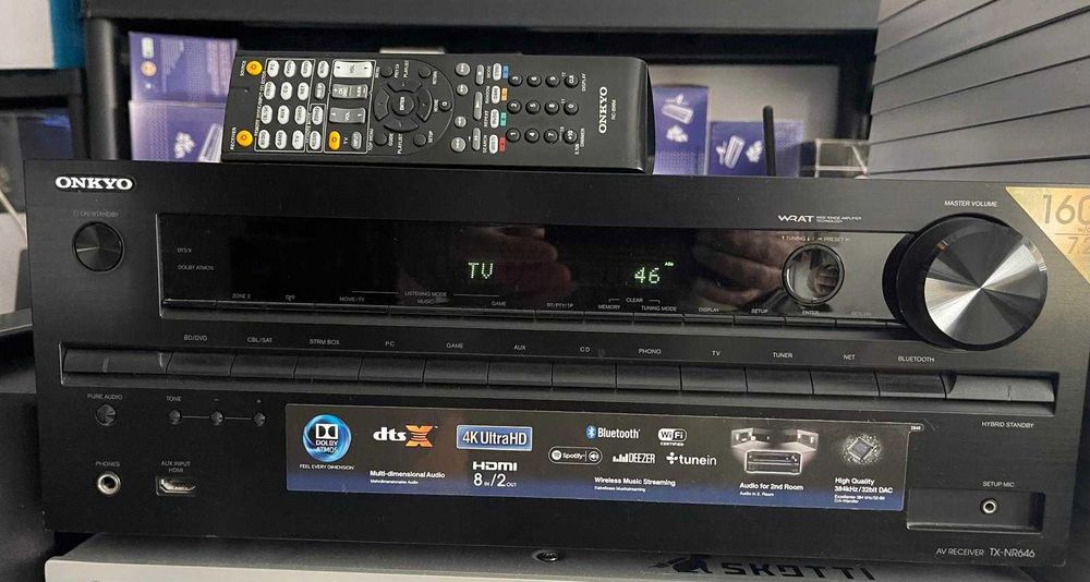 Onkyo TX-NR646 Intrnet Radio,Spotify,Bluetooth,Dolby Atmos