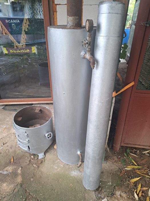 Cazan baie pe gaz și lemne