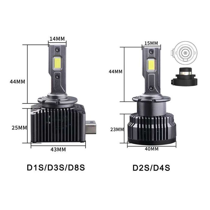 Set 2x Becuri LED D1S D2S D3S Canbus Bec Auto 70W, 6500k, Fara Eroare