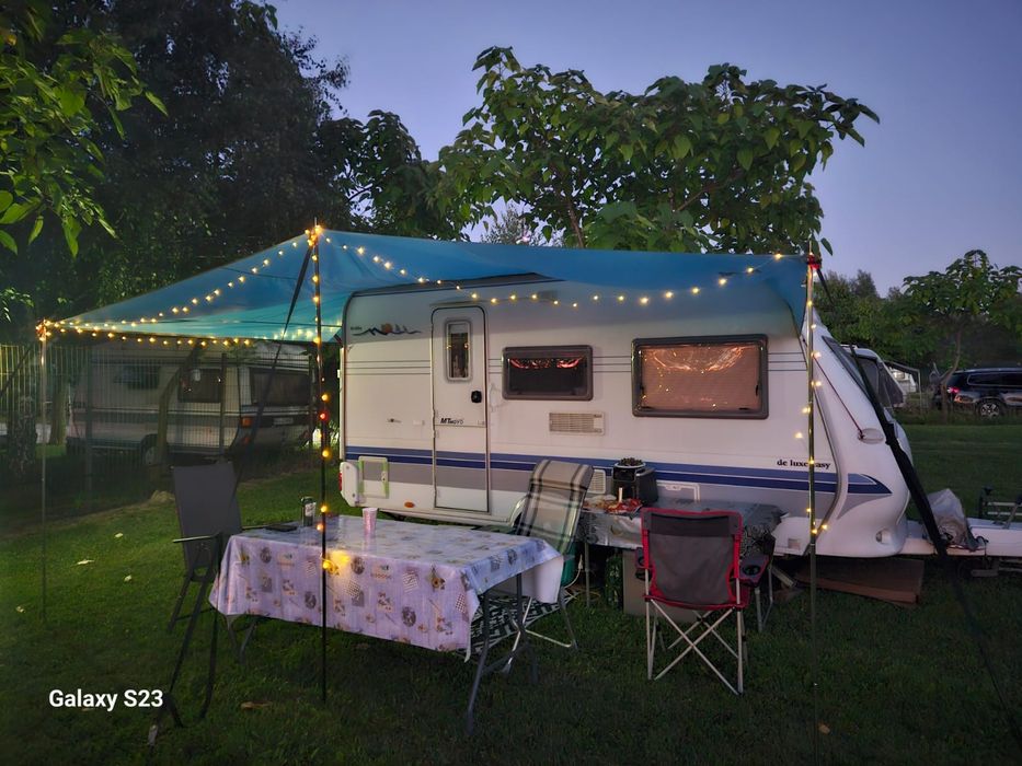 Rulotă Hobby De Luxe Easy 400, 2005, înmatriculata, panouri solare