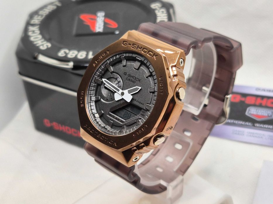Ceas Sport Barbati Casio g shock GM 2100 Metal-Rubber,Midnight Fog Edition .Nou, Garantie 2 ani