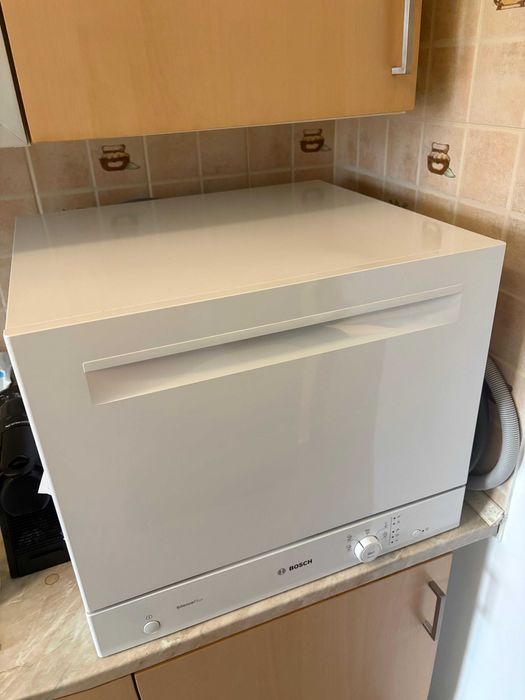 Masina de spalat vase compacta Bosch SKS51E22EU, 6 Seturi, 5 Programe, 55 cm, Clasa A+, Alb