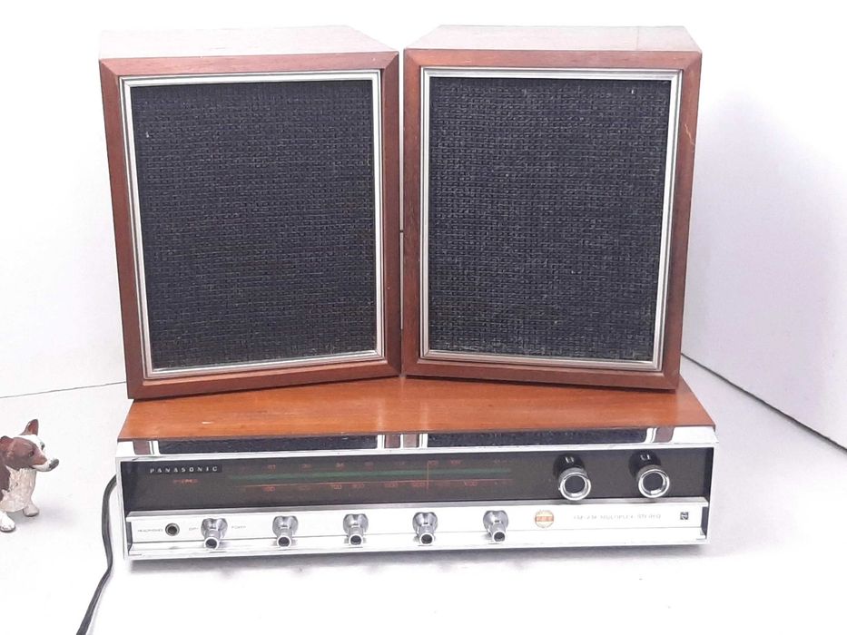 Radio Maestro Stereo made in Romania Electronica 2 boxe 6 wati anii 1970 Retro Vintage Panasonic RE-7670 Tuner AM FM