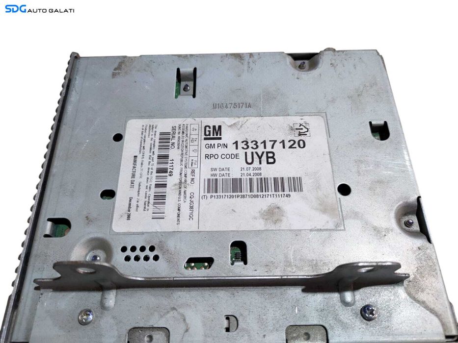 Unitate Radio CD Player Opel Insignia A 2008 - 2017 Cod 13317120 [L5638]