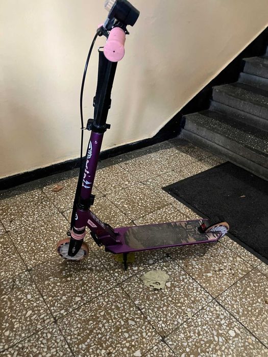 Vand Trotinetă cu Suspensii şi Frâne pe Ghidon Mid 5 Violet Copii