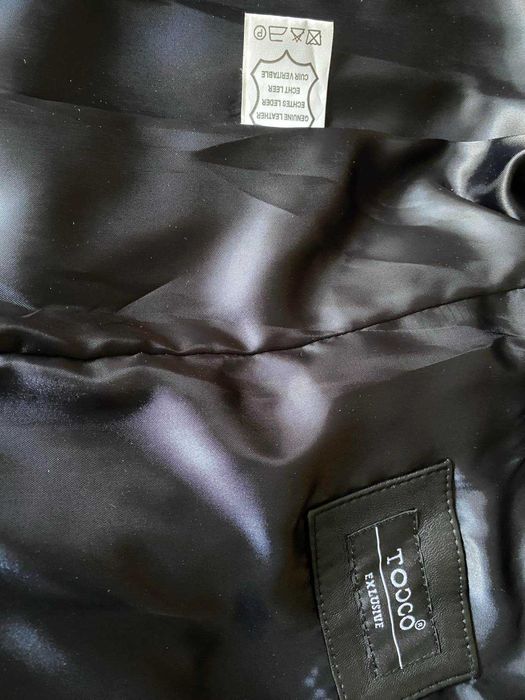 Мъжко манто от телешка кожа