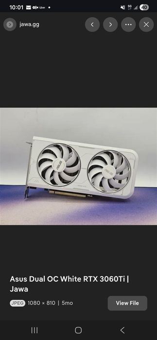 GTX 3060ti alba cu revizie făcută