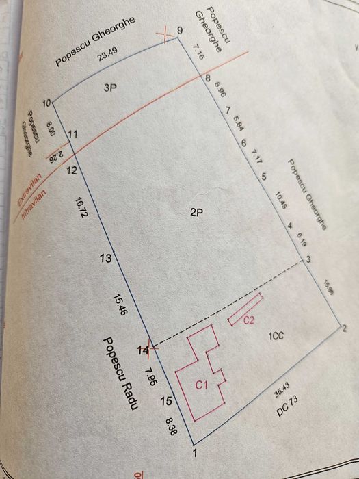 vand teren cu casa batraneasca