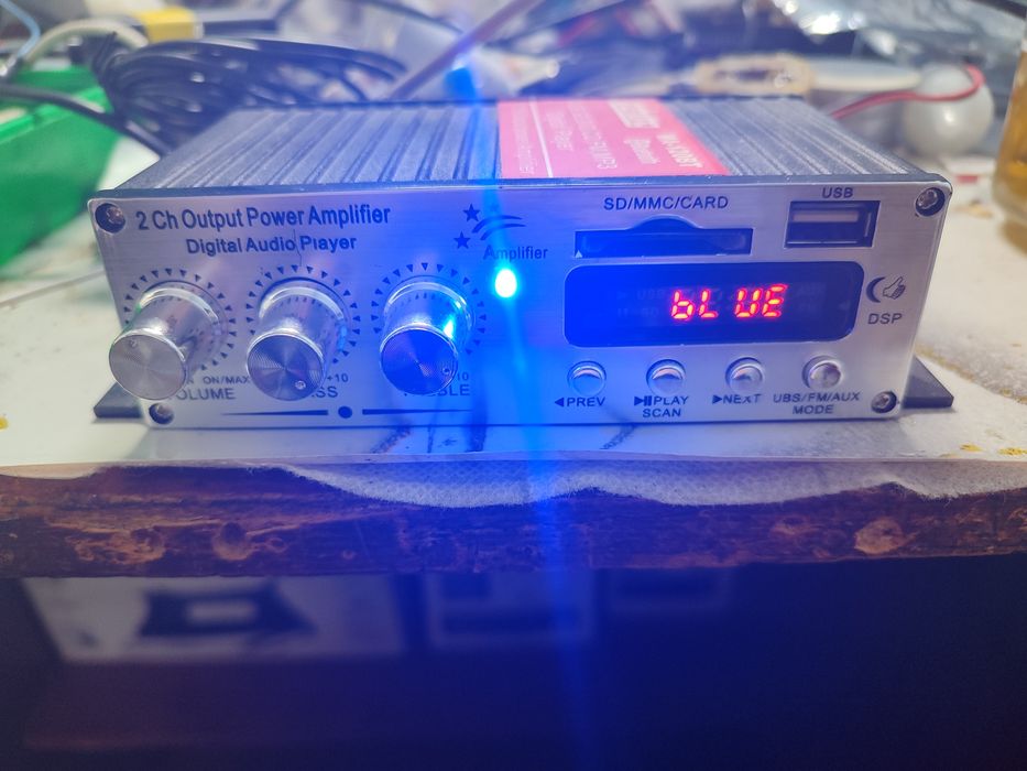 Усилитель Bluetooth , USB , mp3, aux 2x20w