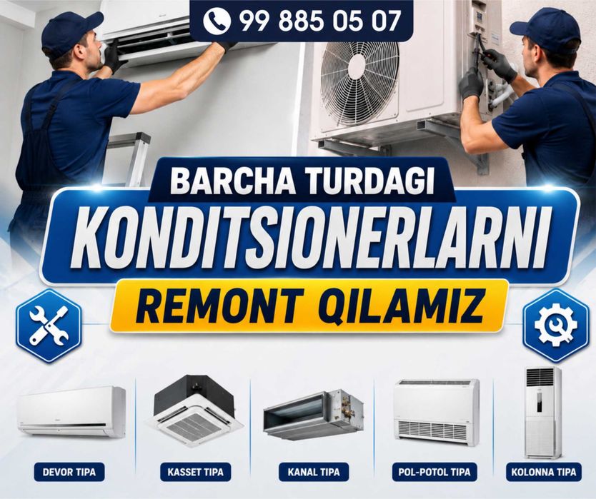 Remont Konditsioner Ремонт кондиционеров kansaner remont Ташкент - Iqlim texnikasi ta’miri va o‘rnatish Toshkent на Olx