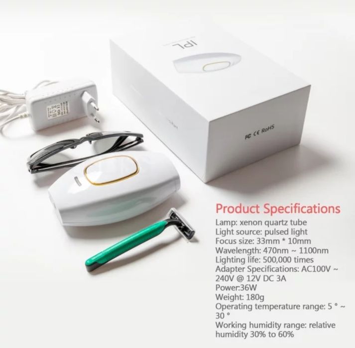 Фотоепилатор IPL999999 UV филтър за кожата и лице