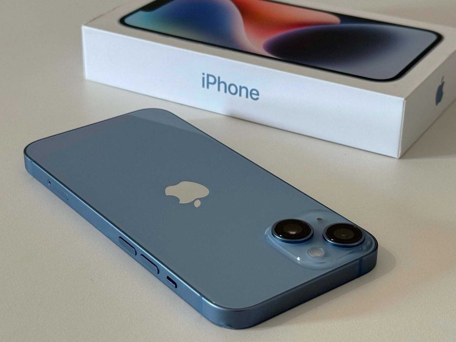 Бартер! Перфектен! iPhone 14 Blue (Син) 84% Батерия.