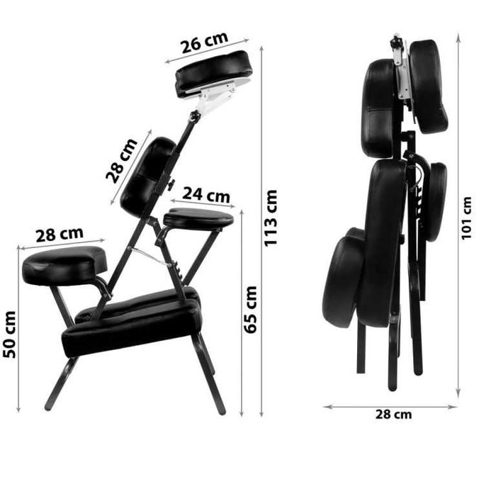 Scaun de masaj Movit pliant alb 8,5 kg / in cutie / nedesfacut