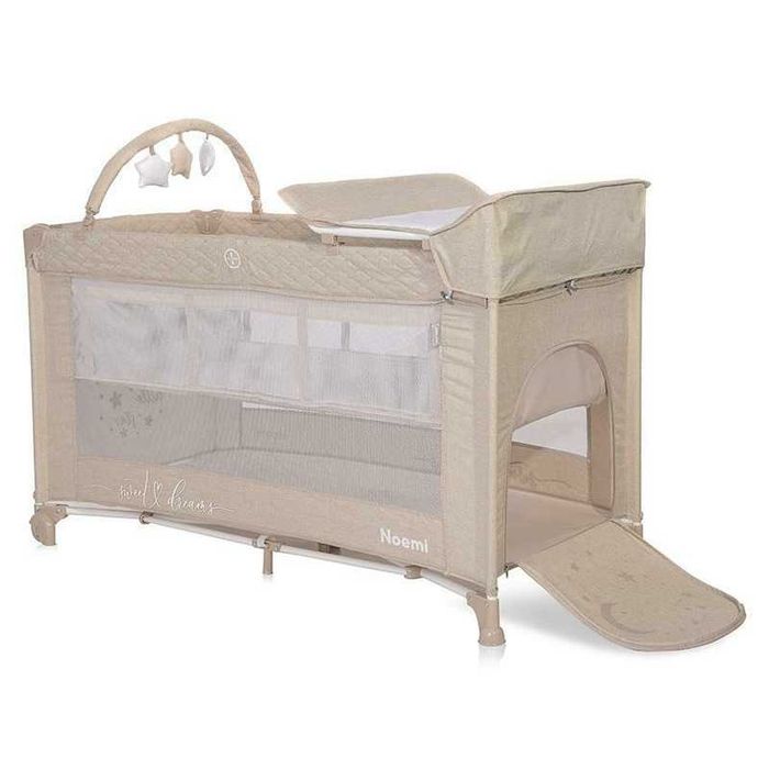 Patut pliabil Noemi Plus, 2 nivele (in functie de varsta) Fog Beige