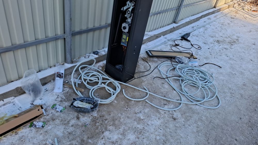 Установка шлагбаум