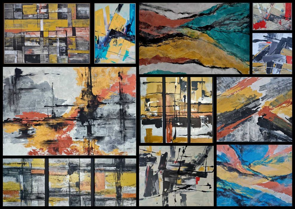 Големи абсрактни авторски картини за дома и офиса!