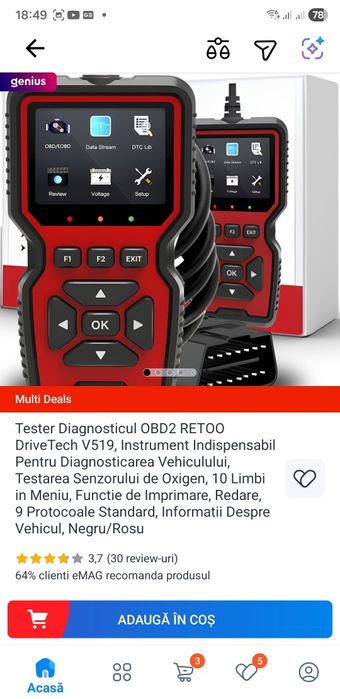 Tester diagnoza V519 scanner