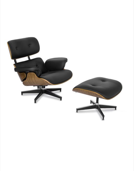 Eames lounge chair scaun fotoliu cu taburet