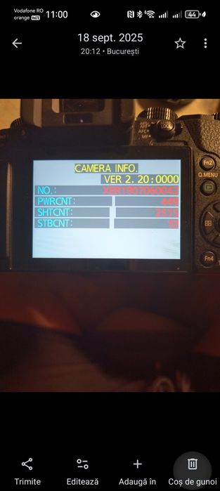 Mirorless Panasonic G7 + obiectiv olympus