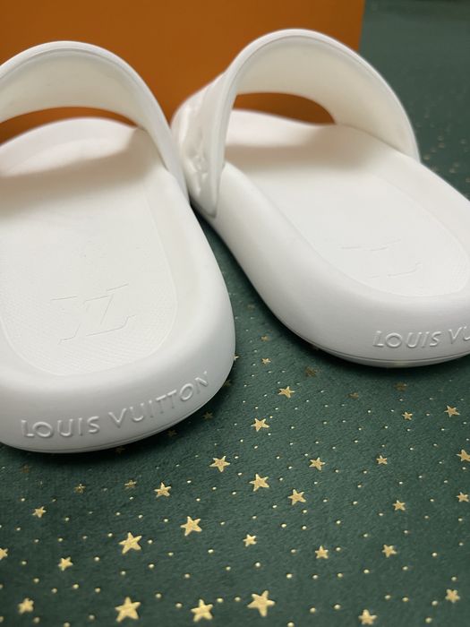 Papuci Louis Vuitton Waterfront Mule White