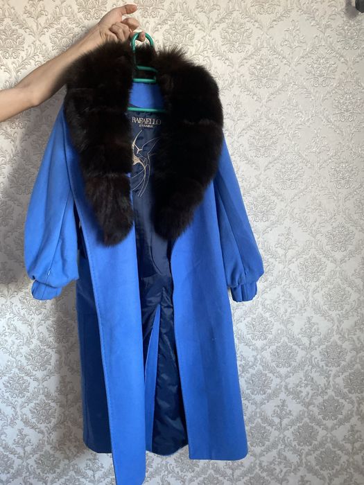 Пальто норковый жағасымен