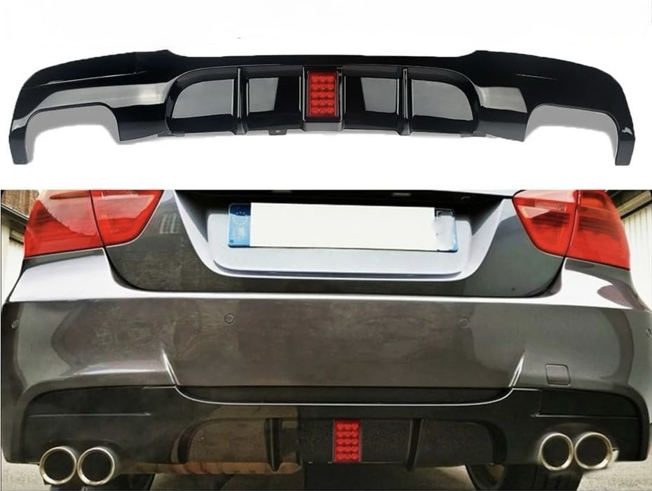 Оребрен дифузьор за Бмв Е90 Е91 Е92 с Ф1 светлина BMW E91 E92 E90